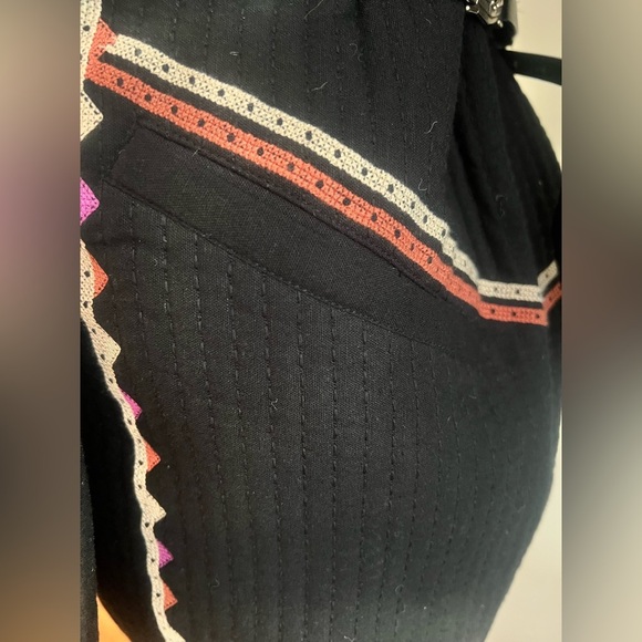 ba&sh Elegant Black Jacket Quilted With Crochet Detail French Size 1 - Picture 11 of 12